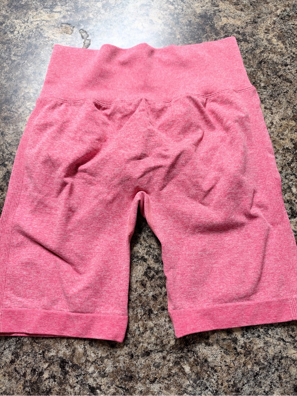 SHEIN Coral Pink High-Rise Athletic Bike Shorts
